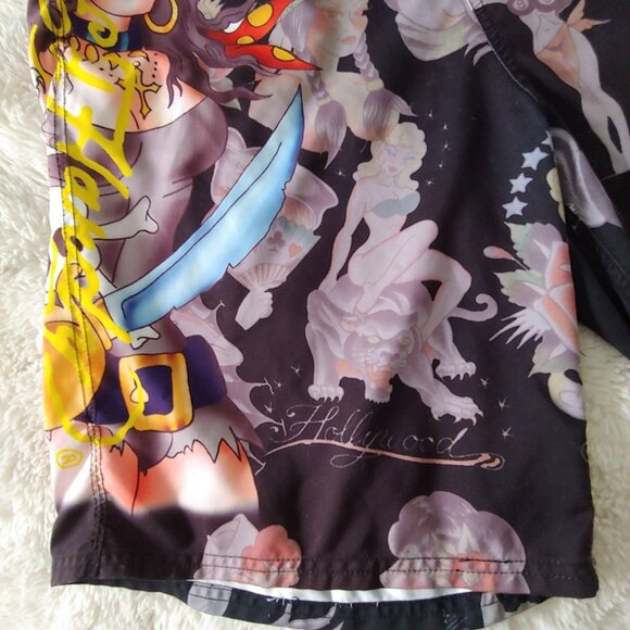 Ed Hardy Surf or Die Streetwear Girls All Over the World Boardshorts 38 - Picture 5 of 16
